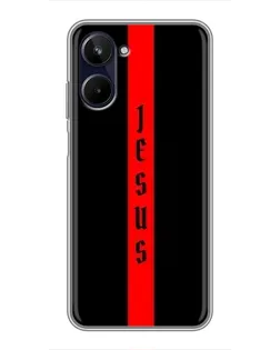 Чехол для Realme 10 с картинкой «Красная линия веры»
