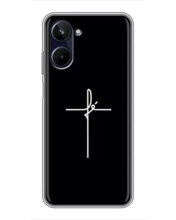 Чехол для Realme 10 с картинкой «Тонкий крест»