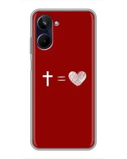 Чехол для Realme 10 с картинкой «Уравнение любви»
