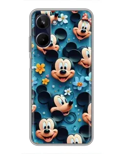 Чехол для Realme 10 с картинкой «Паттерн Микки и Минни»