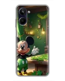 Чехол для Realme 10 с картинкой «Микки в мастерской»