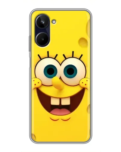 Чехол для Realme 10 с картинкой «Губка Боб улыбка»