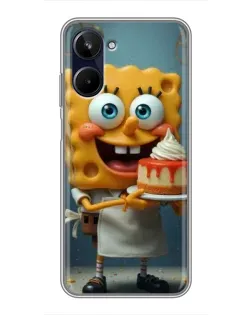 Чехол для Realme 10 с картинкой «Повар Спанч Боб»