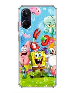 Чехол для Realme 10 с картинкой «Губка Боб и друзья» Чехол для Realme 10 с картинкой «Губка Боб и друзья»