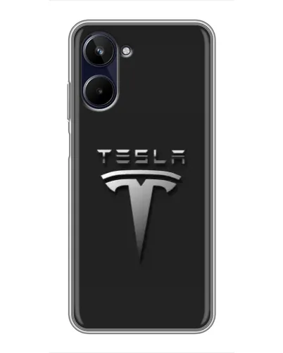 Чехол для Realme 10 с картинкой «Стальной логотип Tesla» Чехол для Realme 10 с картинкой «Стальной логотип Tesla»