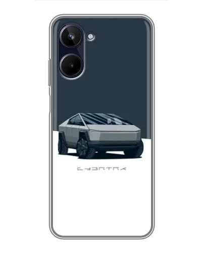 Чехол для Realme 10 с картинкой «Серебристый Cybertruck Tesla» Чехол для Realme 10 с картинкой «Серебристый Cybertruck Tesla»