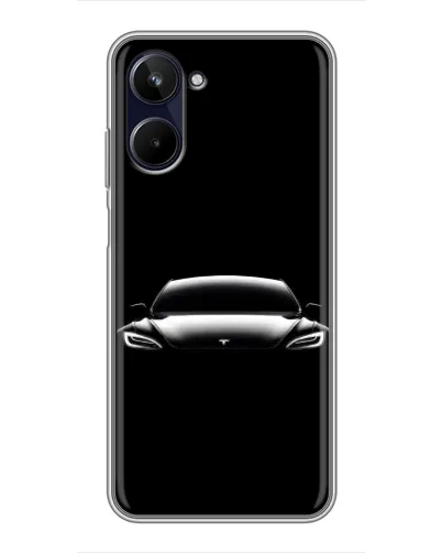 Чехол для Realme 10 с картинкой «Фары Tesla Night» Чехол для Realme 10 с картинкой «Фары Tesla Night»
