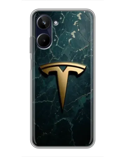 Чехол для Realme 10 с картинкой «Мраморная Tesla Gold» Чехол для Realme 10 с картинкой «Мраморная Tesla Gold»