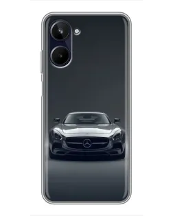 Чехол для Realme 10 с картинкой «Mercedes на черном»