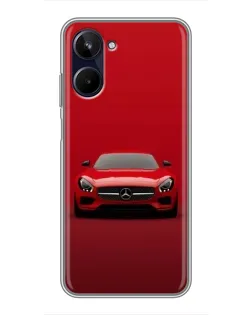 Чехол для Realme 10 с картинкой «Красный Mercedes AMG»