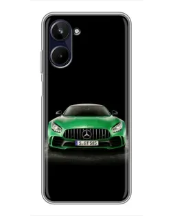 Чехол для Realme 10 с картинкой «Mercedes — неоновый лого»