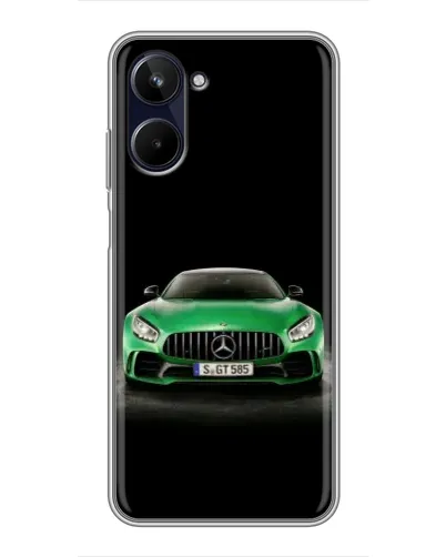 Чехол для Realme 10 с картинкой «Mercedes — неоновый лого»