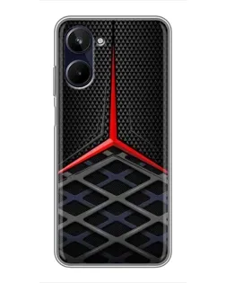Чехол для Realme 10 с картинкой «Mercedes Carbon Grid»