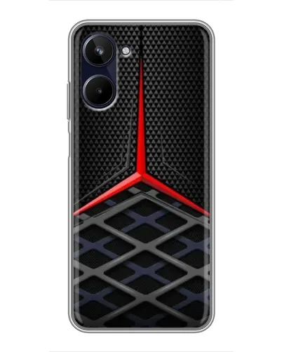 Чехол для Realme 10 с картинкой «Mercedes Carbon Grid»