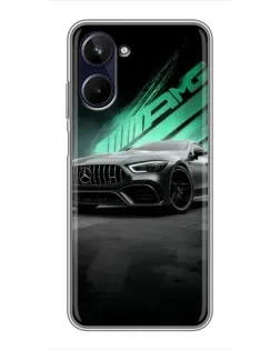 Чехол для Realme 10 с картинкой «Темный Mercedes AMG»