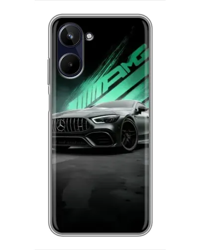 Чехол для Realme 10 с картинкой «Темный Mercedes AMG»