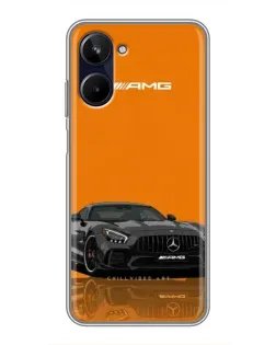 Чехол для Realme 10 с картинкой «Оранжевый Mercedes AMG»