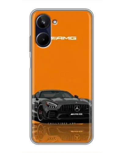 Чехол для Realme 10 с картинкой «Оранжевый Mercedes AMG»