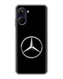 Чехол для Realme 10 с картинкой «Mercedes классический лого»