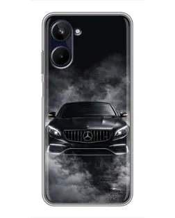 Чехол для Realme 10 с картинкой «Mercedes в дыму»