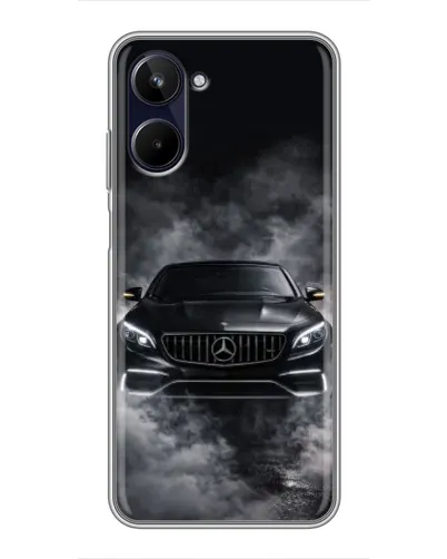 Чехол для Realme 10 с картинкой «Mercedes в дыму»