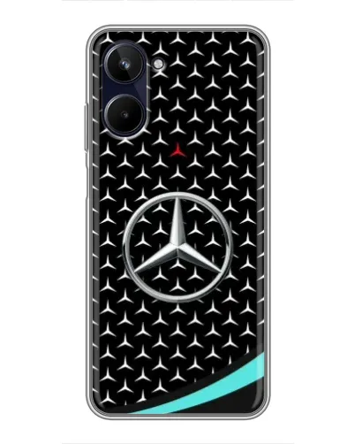 Чехол для Realme 10 с картинкой «Mercedes — бирюзовый акцент»