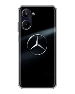 Чехол для Realme 10 с картинкой «Mercedes на металле»