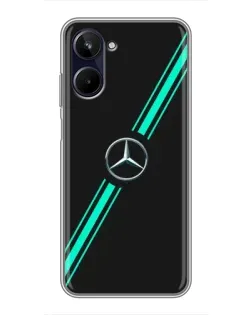 Чехол для Realme 10 с картинкой «Спортивные линии Mercedes»