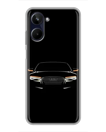 Чехол для Realme 10 с картинкой «Audi — ночной контур»
