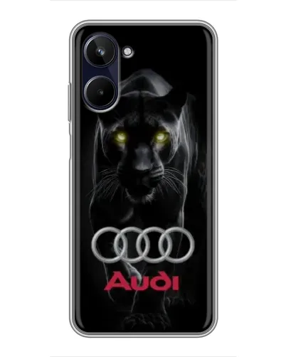 Чехол для Realme 10 с картинкой «Пантера и Audi»