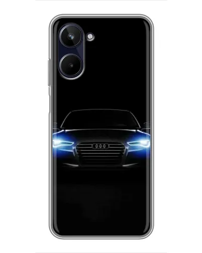 Чехол для Realme 10 с картинкой «Audi в неоне»