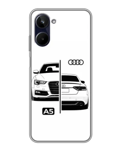 Чехол для Realme 10 с картинкой «Audi — контрастный дизайн»