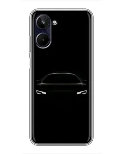 Чехол для Realme 10 с картинкой «Взгляд Audi в темноте»