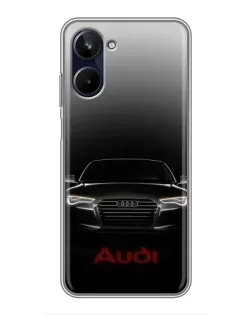 Чехол для Realme 10 с картинкой «Audi — градиентный контур»