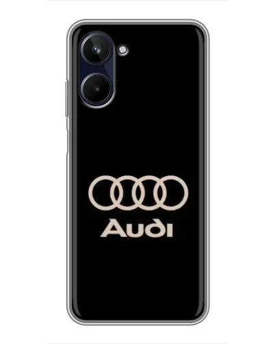 Чехол для Realme 10 с картинкой «Audi — золотой логотип»