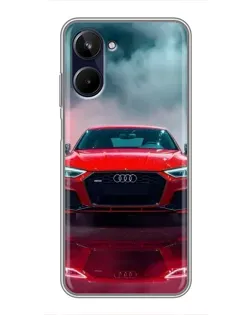 Чехол для Realme 10 с картинкой «Audi RS — красный стиль»