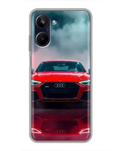 Чехол для Realme 10 с картинкой «Audi RS — красный стиль»