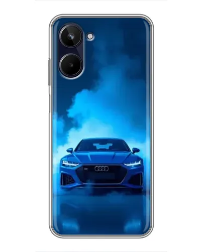 Чехол для Realme 10 с картинкой «Audi — голубая энергия»