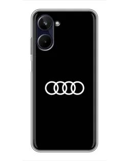 Чехол для Realme 10 с картинкой «Audi White Logo»