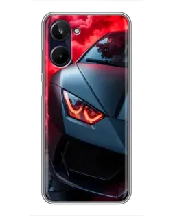 Чохол для Realme 10 з картинкою «Lamborghini червоне сяйво» Чохол для Realme 10 з картинкою «Lamborghini червоне сяйво»