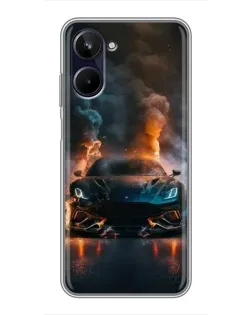 Чохол для Realme 10 з картинкою «Lamborghini димна естетика»