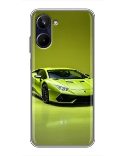 Чохол для Realme 10 з картинкою «Салатовий Lamborghini Huracan»
