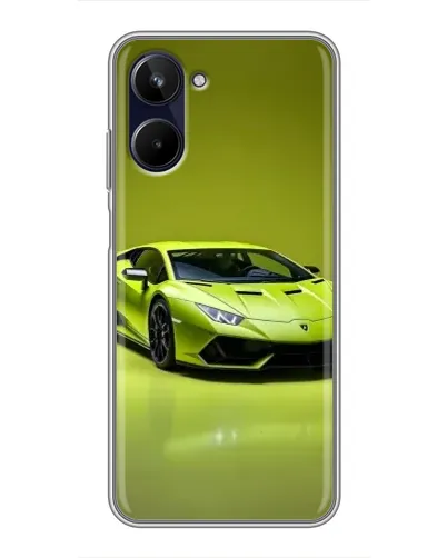 Чохол для Realme 10 з картинкою «Салатовий Lamborghini Huracan»