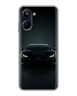 Чохол для Realme 10 з картинкою «Чорний Lamborghini Aventador»