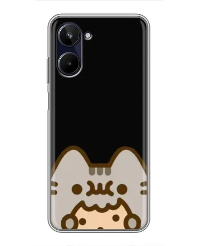 Чехол для Realme 10 с картинкой «Пушин на черном»