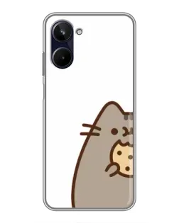 Чехол для Realme 10 с картинкой «Пушин с печеньем»