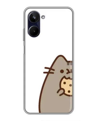 Чехол для Realme 10 с картинкой «Пушин с печеньем»