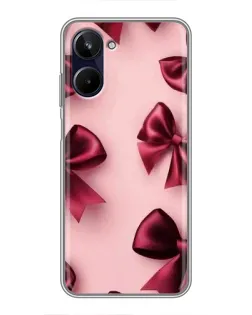 Чехол для Realme 10 с картинкой «Бордовый атлас»