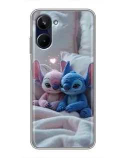 Чехол для Realme 10 с картинкой «Плюшевые Стич Ангел»