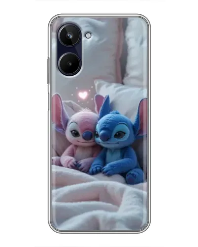 Чехол для Realme 10 с картинкой «Плюшевые Стич Ангел»
